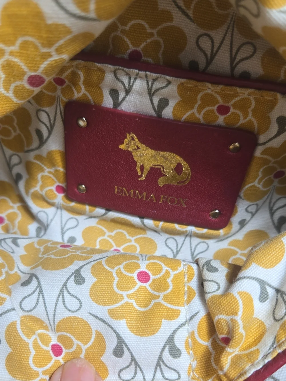 Emma Fox Red Leather Satchel Convertible Handbag with Gold Hardware